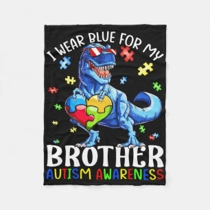 Ich trage Blau für meinen Bruder Autismus Bewussts Fleecedecke