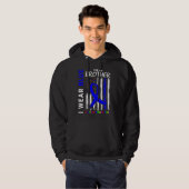 Ich trage Blau für meinen Bruder Autismus Bewussts Hoodie (Vorne ganz)