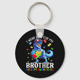 Ich trage Blau für meinen Bruder Autismus Bewussts Schlüsselanhänger