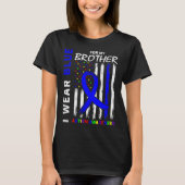 Ich trage Blau für meinen Bruder Autismus Bewussts T-Shirt (Vorderseite)