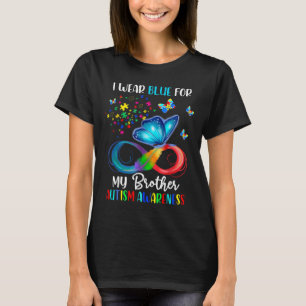 Ich trage Blau für meinen Bruder Autismus Puzzle B T-Shirt