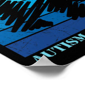 Ich trage Blau für meinen Bruder Autistische Kinde Poster (Ecke)