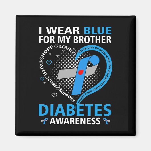 Ich trage Blau für meinen Bruder Hoffnung Liebe Di Magnet (Vorne)