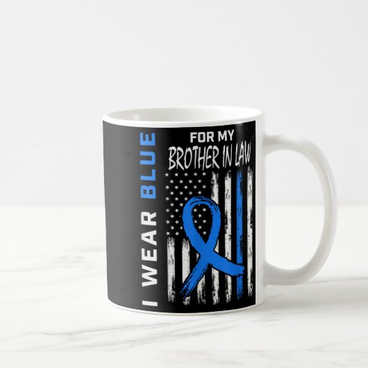 Ich trage Blau für meinen Bruder im Jura Diabetes Kaffeetasse (Rechts)