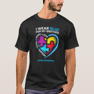 Ich trage Blau für meinen Bruder Kinder Autismus B T-Shirt