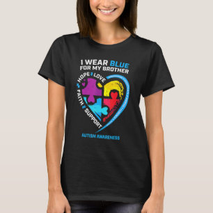 Ich trage Blau für meinen Bruder Kinder Autismus B T-Shirt