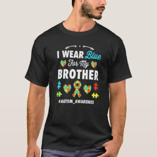 Ich trage Blau für meinen Bruder, lustige Autismus T-Shirt