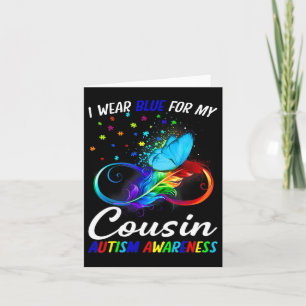 Ich trage Blau für meinen Cousin Autismus Bewussts Karte