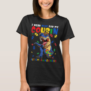 Ich trage Blau für meinen Cousin Familien-Matching T-Shirt