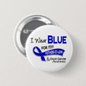 Ich trage Blau für meinen Darmkrebs des Button (Vorne & Hinten)