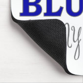 Ich trage Blau für meinen Ehemann (blaues Mousepad (Ecke)