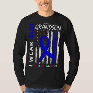 Ich trage Blau für meinen Enkel Autismus Awareness T-Shirt