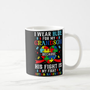 Ich trage Blau für meinen Enkel Autismus-Bewusstse Kaffeetasse