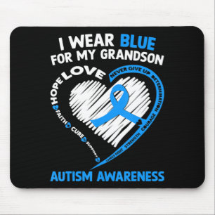 Ich trage Blau für meinen Enkel Autismus Sensibili Mousepad