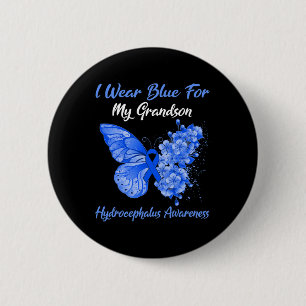 Ich trage Blau für meinen Enkel Hydrocephalus Warr Button