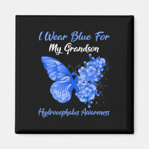 Ich trage Blau für meinen Enkel Hydrocephalus Warr Magnet
