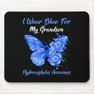 Ich trage Blau für meinen Enkel Hydrocephalus Warr Mousepad