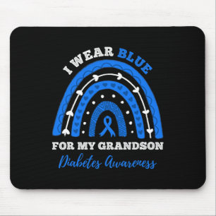Ich trage Blau für meinen Enkel T1d Typ 1 Diabetes Mousepad