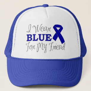 Ich trage Blau für meinen Freund (blaues Truckerkappe