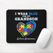 Ich trage Blau für meinen Großmutter Autismus Awar Mousepad (Mit Mouse)