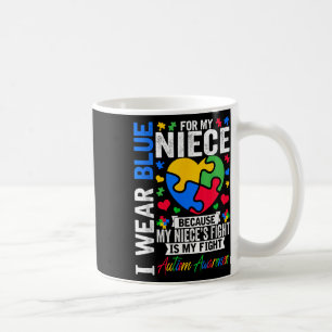 Ich trage Blau für meinen Nichte Autismus Awarenes Kaffeetasse