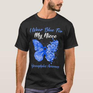 Ich trage Blau für meinen Nichte Hydrocephalus Kri T-Shirt
