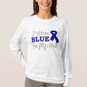 Ich trage Blau für meinen Onkel (blaues T-Shirt