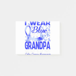 Ich trage Blau für meinen Opa Colon Cancer Awarene Post-it Klebezettel