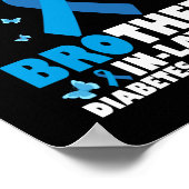 Ich trage Blau für meinen Schwager Typ 1 Diabetes Poster (Ecke)