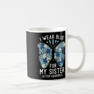 Ich trage Blau für meinen Schwester-Autismus-Bewus Kaffeetasse