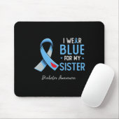 Ich trage Blau für meinen Schwestermonat Mousepad (Mit Mouse)