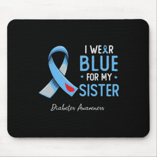 Ich trage Blau für meinen Schwestermonat Mousepad
