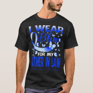 Ich trage Blau für meinen SCHWIEGERVATER Darmkrebs T-Shirt
