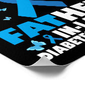 Ich trage Blau für meinen Schwiegervater Typ 1 Dia Poster (Ecke)