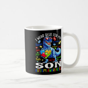 Ich trage Blau für meinen Sohn Autismus Bewusstsei Kaffeetasse