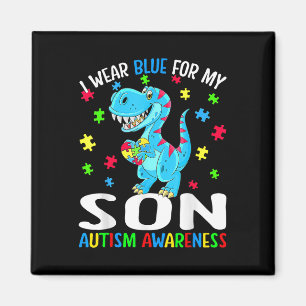 Ich trage Blau für meinen Sohn Autismus Bewusstsei Magnet