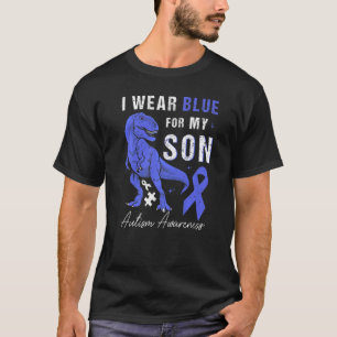 Ich trage Blau für meinen Sohn Autismus Bewusstsei T-Shirt