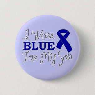 Ich trage Blau für meinen Sohn (blaues Button