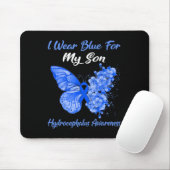 Ich trage Blau für meinen Sohn, den Hydrocephalus, Mousepad (Mit Mouse)