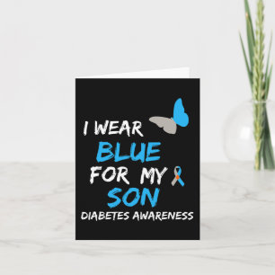 Ich trage Blau für meinen Sohn Diabetes Awareness Karte