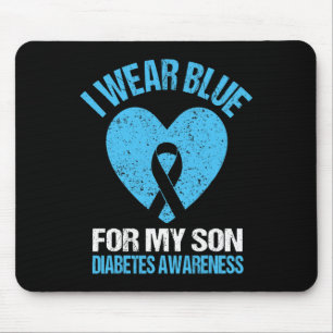 Ich trage Blau für meinen Sohn Diabetes Awareness Mousepad