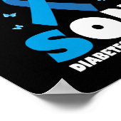 Ich trage Blau für meinen Sohn Diabetes Bewusstsei Poster (Ecke)