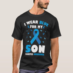 Ich trage Blau für meinen Sohn Diabetes Bewusstsei T-Shirt