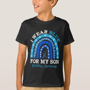 Ich trage Blau für meinen Sohn T1d Typ 1 Diabetes T-Shirt
