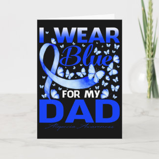 Ich trage Blau für meinen Vater Alopecia Awareness Karte