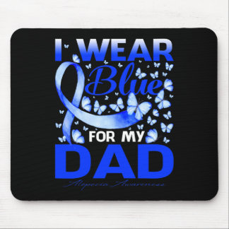 Ich trage Blau für meinen Vater Alopecia Awareness Mousepad