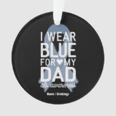 Ich trage Blau für meinen Vater Shirt ALS Awarenes Ornament (Vorderseite)