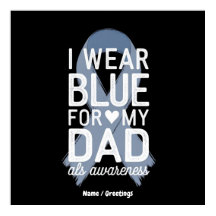 Ich trage Blau für meinen Vater Shirt ALS Awarenes