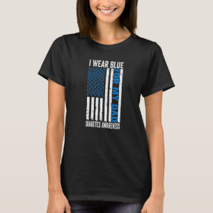Ich trage Blau für meinen Vater T1D Typ-1-Diabetes T-Shirt