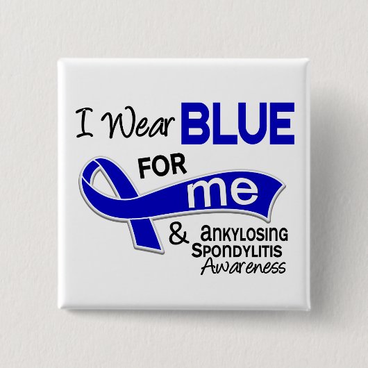 Ich trage Blau für mich 42 Ankylosing Spondylitis Button (Vorderseite)